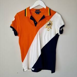 Ralph Lauren | The Skinny Polo Jersey Style Equestrian Logo Crest Size Medium